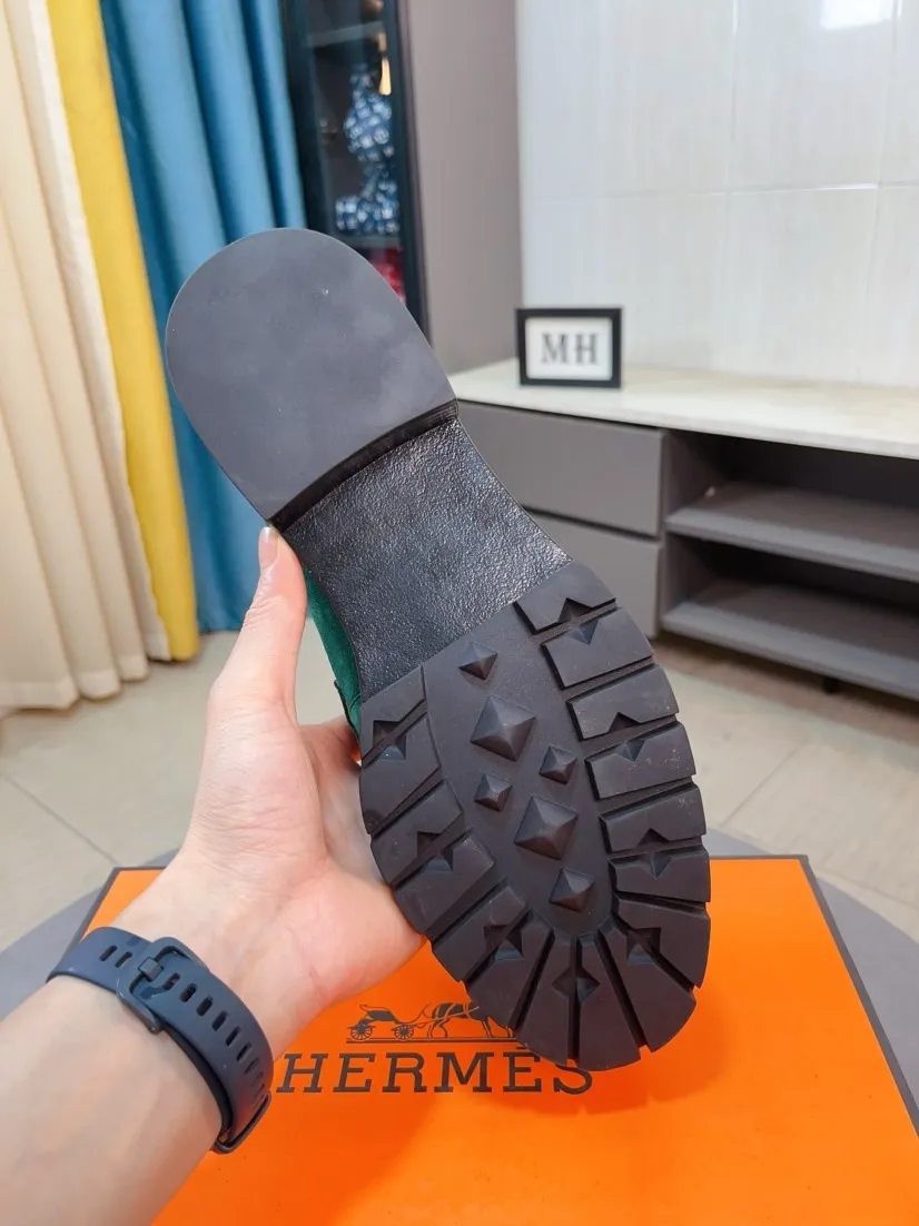 Men's shoes 💰458🌹🌹Niuli "HERMES" Hermès business leather shoes, original factory configuration, original imported frosted cowhide upper + luxury hardware logo + fully imported original customized cowhide lining, sole: rubber wear-resistant outsole, difficult craftsmanship, original factory follow-up goods, 🔍🔍high quality code number: 38-44 45 can be customized